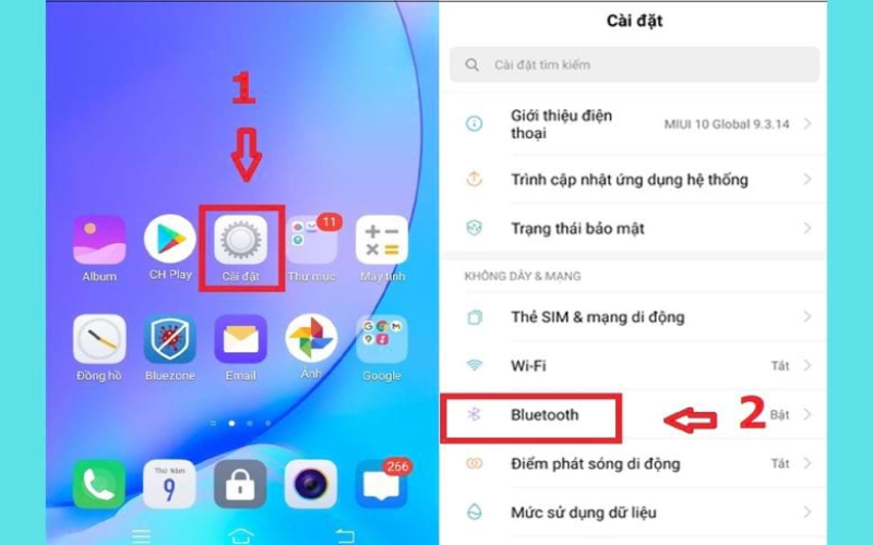 nguoi dung bat che do bluetooth tren thiet bi con lai nhu dien thoai laptop