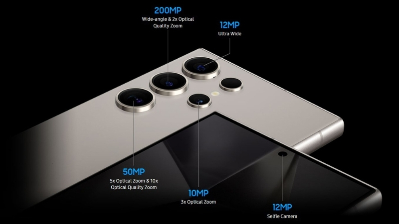 S24 Ultra có khả năng zoom quang học và Space Zoom (zoom kỹ thuật số) lên đến 100x