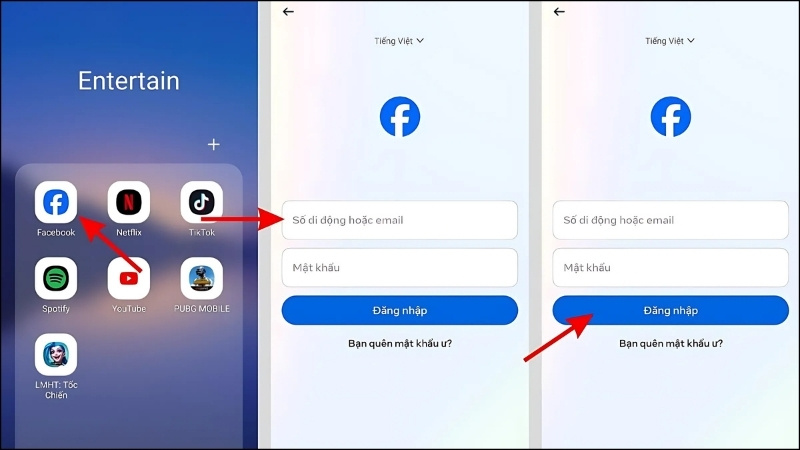  Đăng nhập lại vào tài khoản Facebook của bạn
