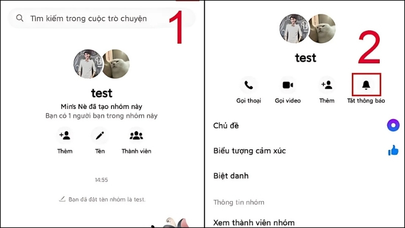 Messenger không thông báo tin nhắn có thể do bạn đã tắt thông báo nhóm