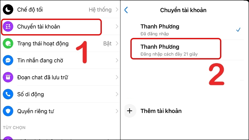 Dùng nhiều tài khoản Messenger cũng có thể làm ảnh hưởng đến quá trình truyền thông báo đến người dùng