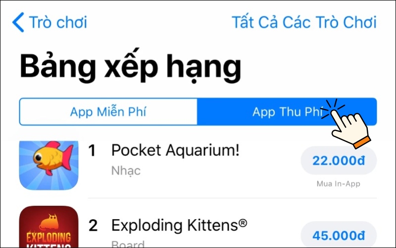 Chọn App thu phí