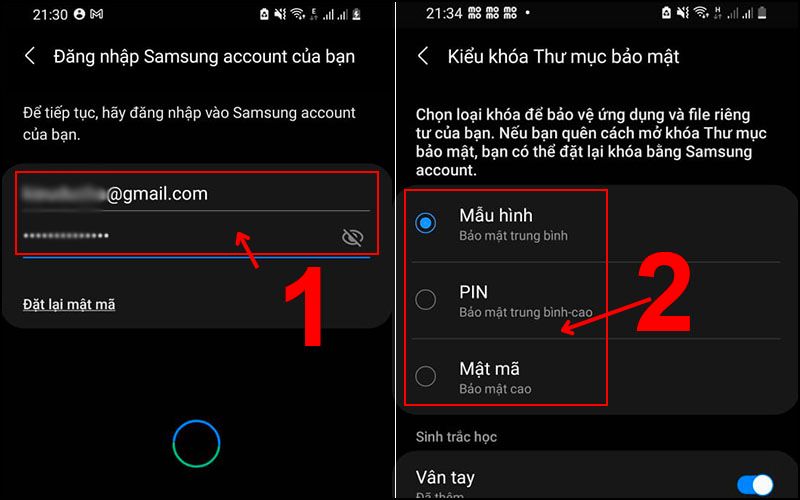 Đăng nhập vào Tài khoản Samsung 