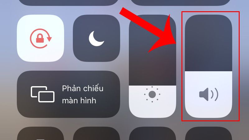 Kéo thanh âm lượng xuống mức 0 để tắt âm