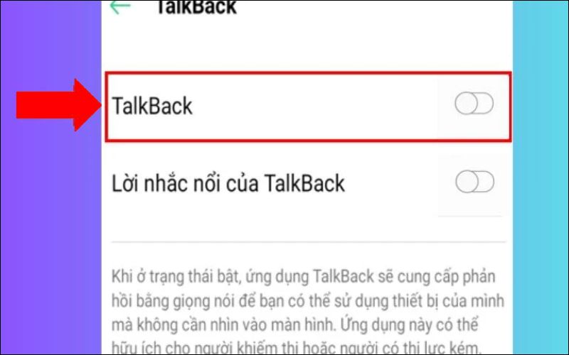 gat sang trai tai mua talkback de tat giong noi khi go ban phim