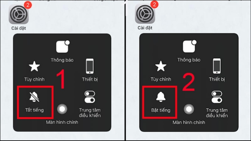 Bật, tắt chế độ im lặng cho iPhone bằng nút Home ảo