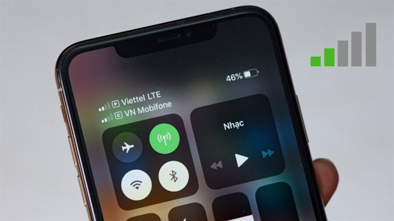Đảm bảo để iPhone ở khu vực đầy đủ sóng điện thoại