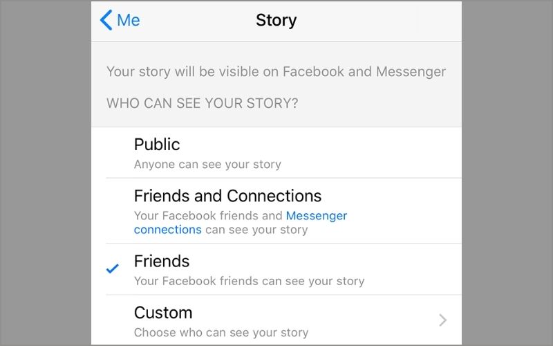bạn có thể thay đổi chế độ hiển thị story trên Facebook tùy theo ý thích của mình