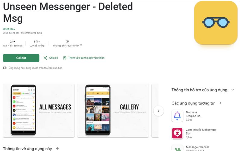 Cách xem tin nhắn đã thu hồi trên messenger trên Samsung năm 2024