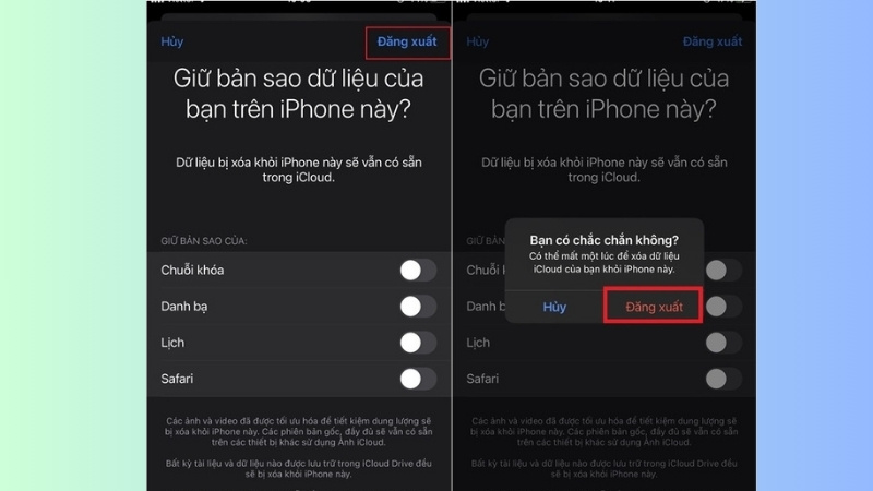 Nhấn Đăng xuất (Sign Out) một lần nữa để xác nhận