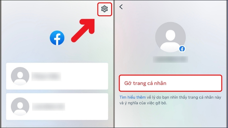 Gỡ trang cá nhân