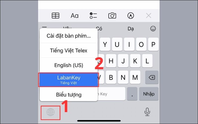 Chọn Laban Key để hoàn thành