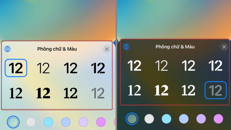 Bạn có thể chọn một trong các kiểu chữ được Apple cung cấp sẵn