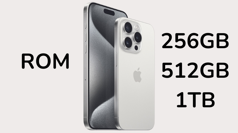 Các lựa chọn bộ nhớ của iPhone 15 Pro Max