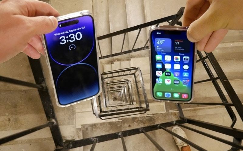 Tránh rơi, va đập mạnh hoặc áp lực không đều lên màn hình iPhone