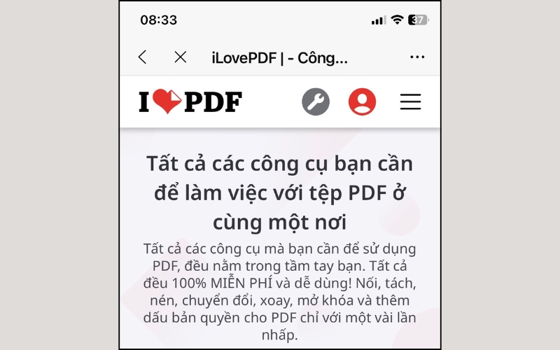 Truy cập vào website