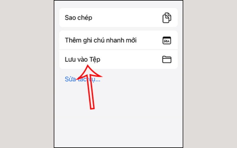 Sau đó bạn sẽ nhấn chọn vào Lưu vào Tệp