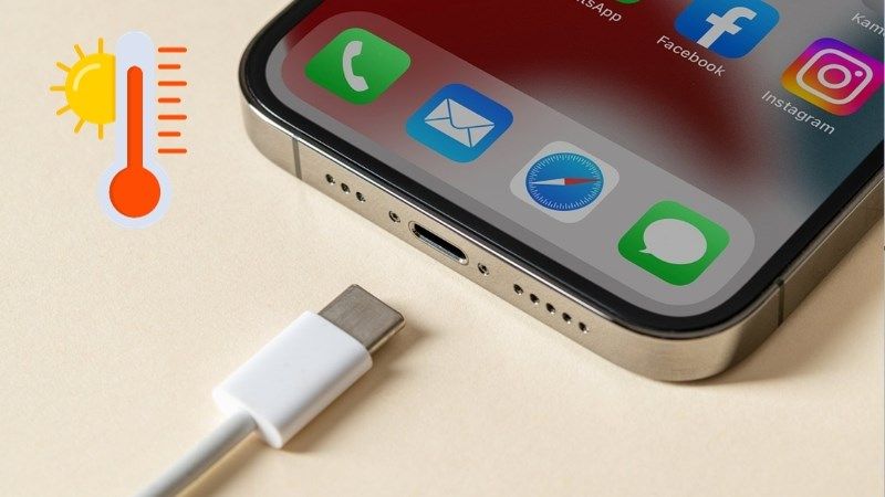 Tránh để máy ở nơi quá nóng khi sạc
