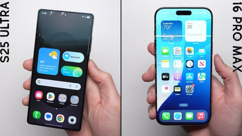S25 Ultra sử dụng kính cường lực Corning Gorilla Glass Victus 2, iPhone 16 Pro Max sử dụng kính Ceramic Shield