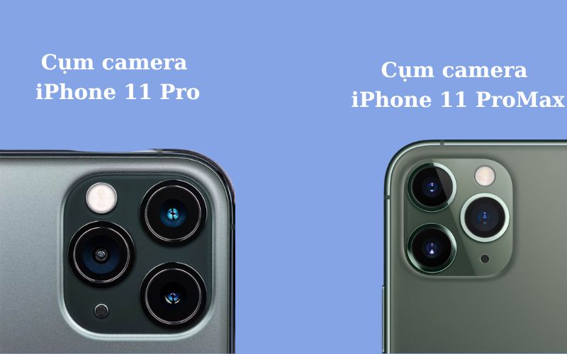 iPhone 11 Pro và 11 Pro Max đều sở hữu hệ thống camera sau giống nhau