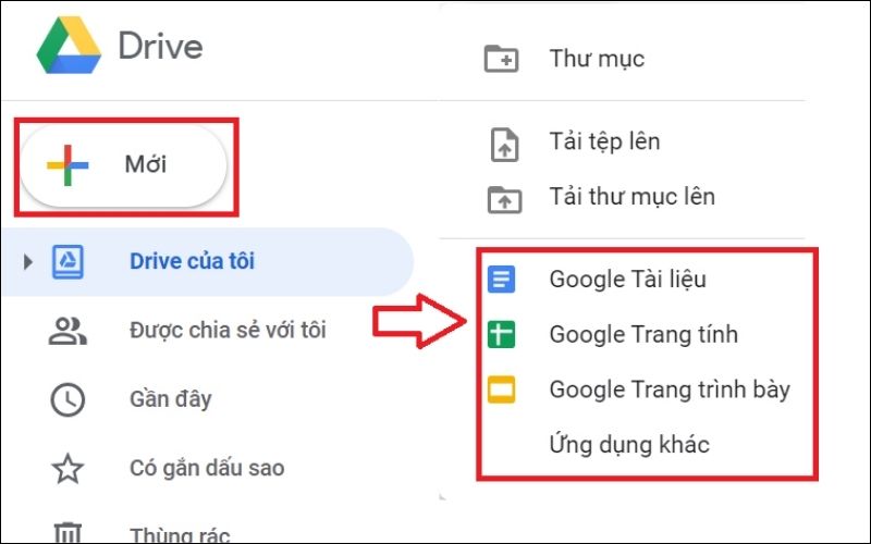 Tạo mới tài liệu