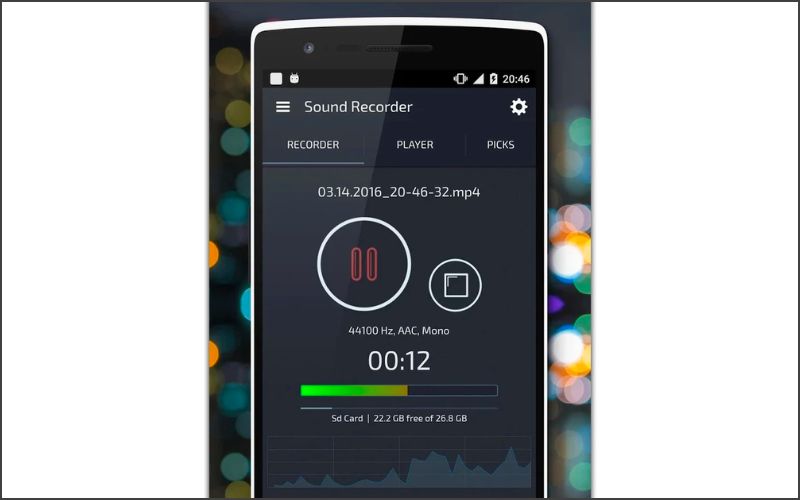 ứng dụng mdroid sound recorder