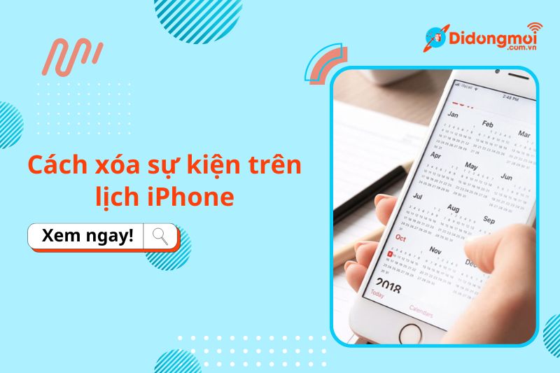 cách xóa sự kiện trên lịch iPhone