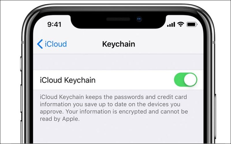 truot de kich hoat icloud keychain