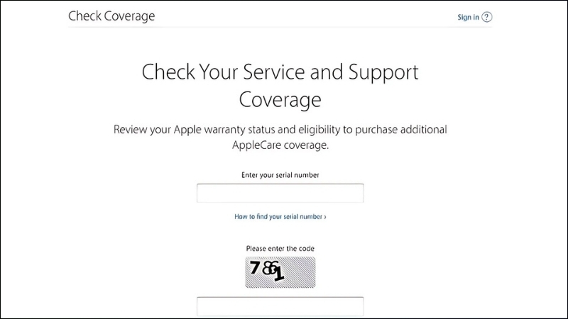 Kiểm tra trên website Apple về tình trạng kích hoạt, thời hạn bảo hành chính hãng,...