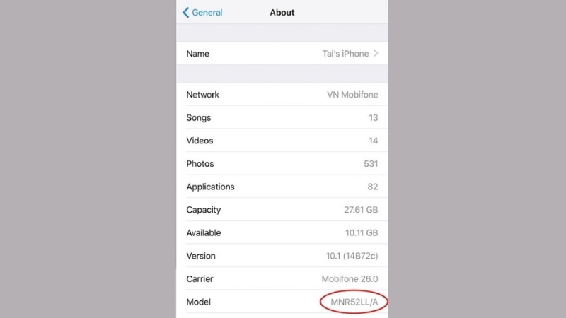 iPhone Mỹ có mã LL/A