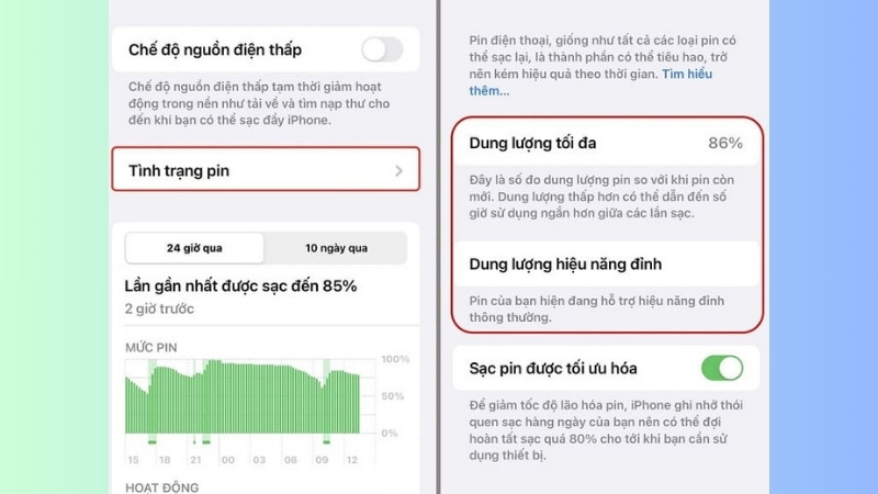 Kiểm tra dung lượng pin để đảm bảo khả năng duy trì ổn định