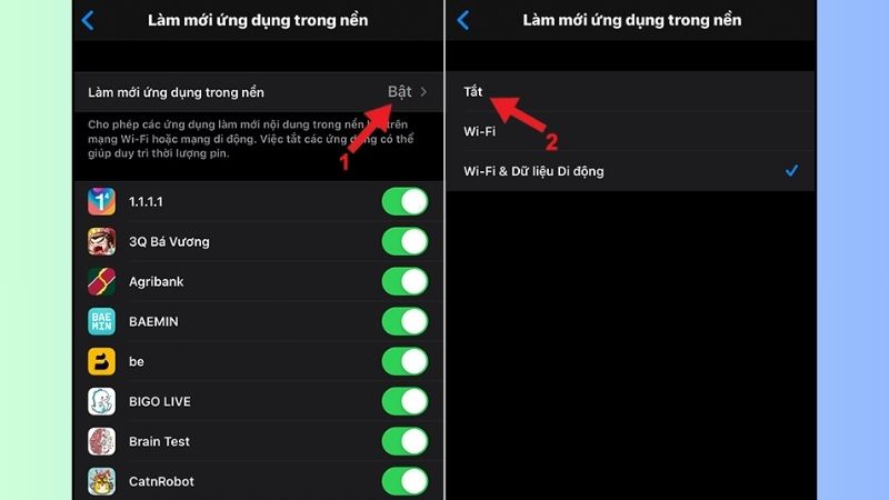 Tắt các ứng dụng chạy ngầm trong iPhone