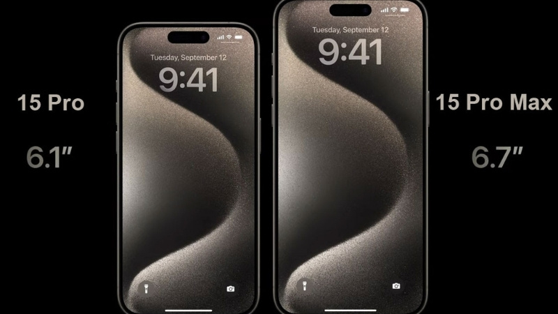 Kích thước màn hình iPhone 15 Pro và 15 Pro Max