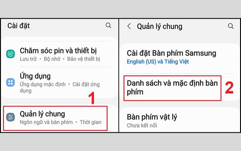 nhan danh sach va mac dinh ban phim