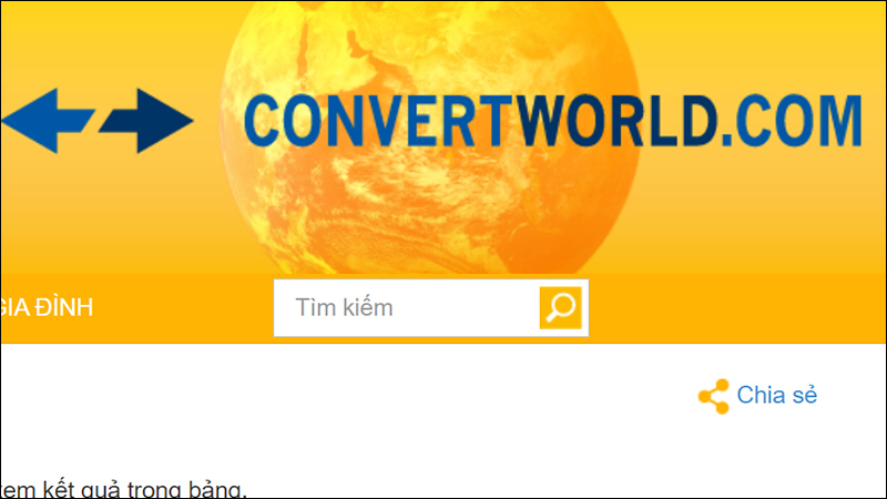 Truy cập vào trang web convertworld.com