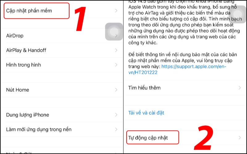 Update lên iOS mới nhất khi iPhone mất tiếng 