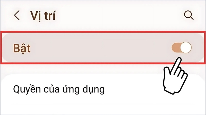 Gạt nút Tắt ở đầu trang để tắt GPS hoàn toàn