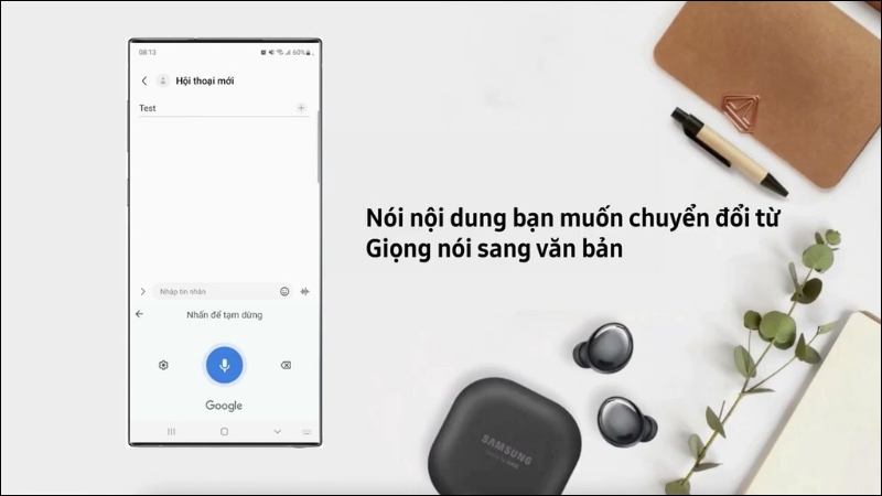 Thay vì gõ phím, bạn chỉ cần nói vào micro của điện thoại, máy tính,...