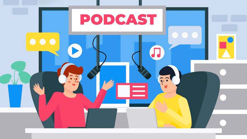 Các file âm thanh được thiết lập sẵn trong ứng dụng RSS trong Podcast