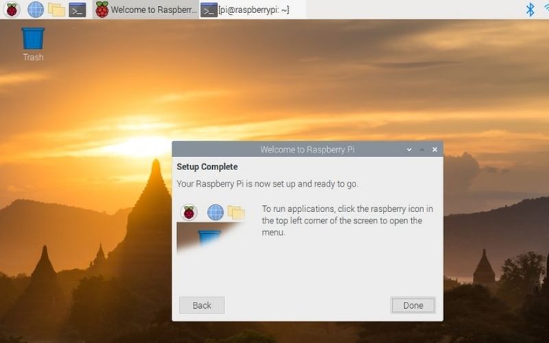 cài đặt thành công Raspbian cho Raspberry Pi