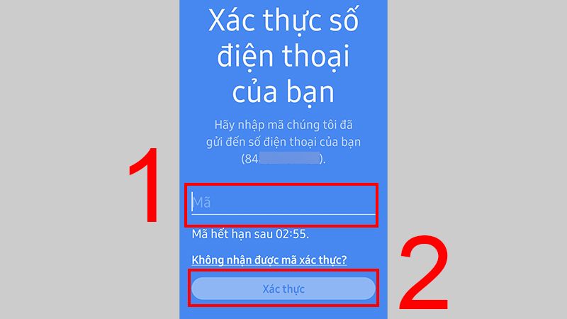 Xác thực qua số điện thoại
