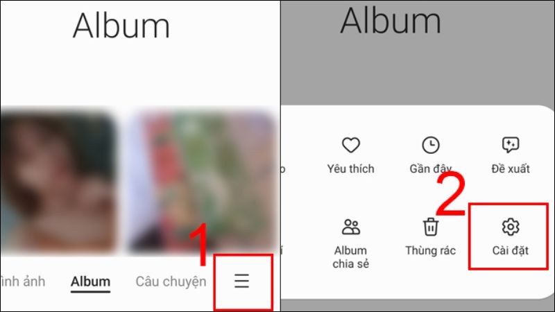 Chọn mục Cài đặt