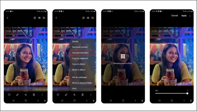 Tính năng chân dung (Portrait Mode) giúp xóa phông làm nổi bật chủ thể