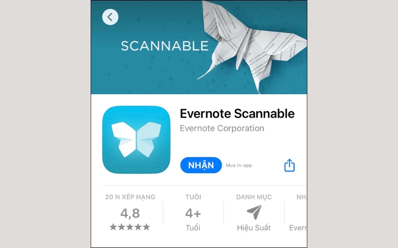 Tải ứng dụng Evernote Scannable