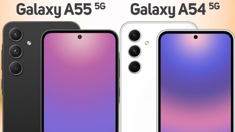 Cả Galaxy A55 5G và A54 5G đều được trang bị camera chính 50MP