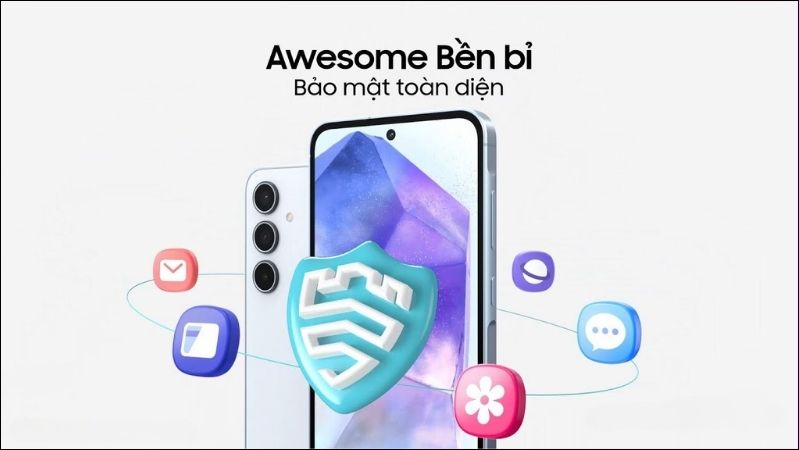 Galaxy A55 5G còn được tăng cường bảo mật với tính năng Auto Blocker