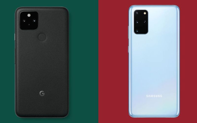 Google Pixel 5 và Samsung Galaxy S20 đều mang thiết kế hiện đại, thanh lịch