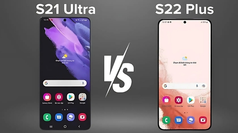 Màn hình S21 Ultra rộng 6.8 inch, S22 Plus rộng 6.6 inch