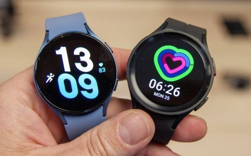 Samsung Galaxy Watch 5 va Watch 5 Pro deu so huu man hinh Super AMOLED giup mau sac tro nen ruc ro hon