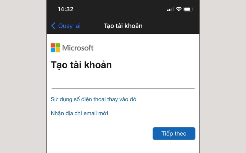 Nhập địa chỉ email hoặc số điện thoại 